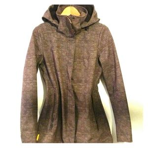 water repellent fleece lined parka trench coat